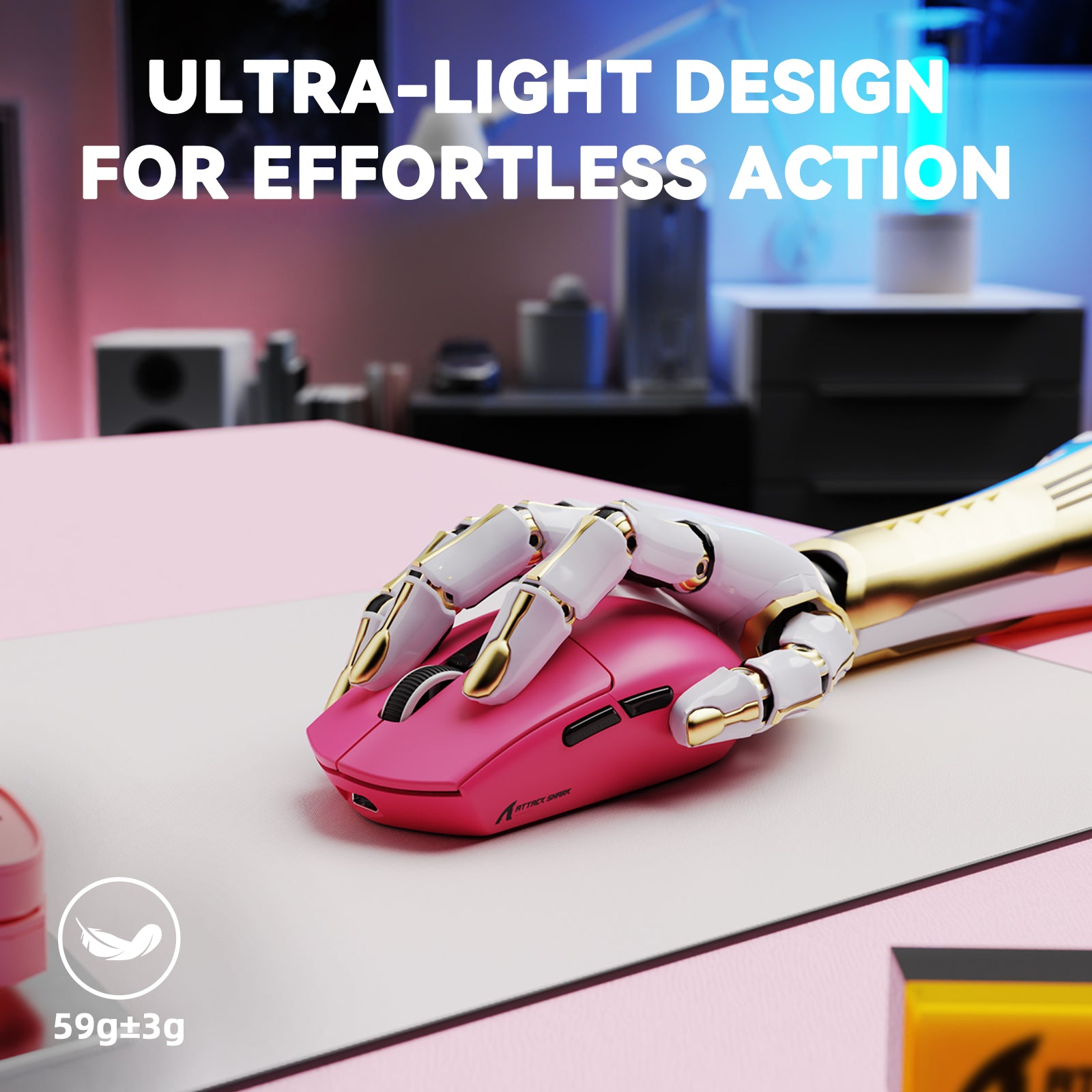 ATTACK SHARK G3PRO Tri-mode Wireless Gaming Mouse with Charge Dock 25000 DPI Ultra Lightweight