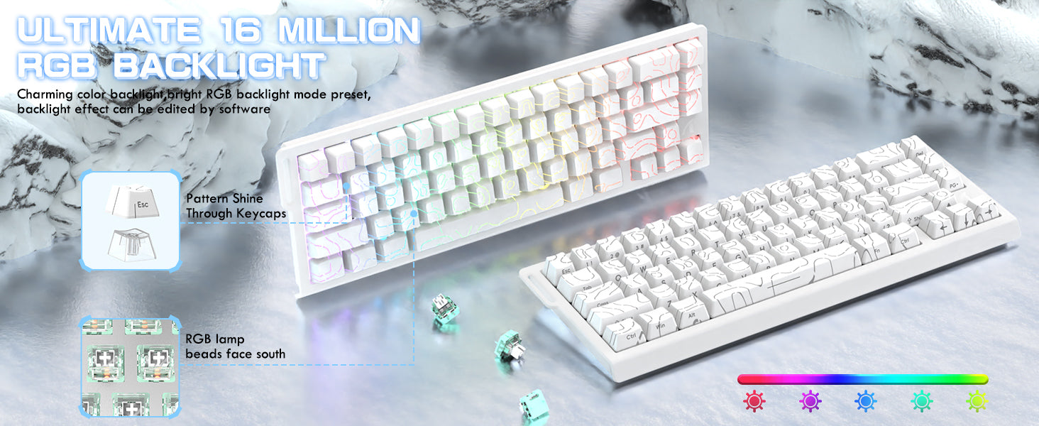 ATTACK SHARK X68HE Magnetische Tastatur mit X3 Gaming-Maus-Set