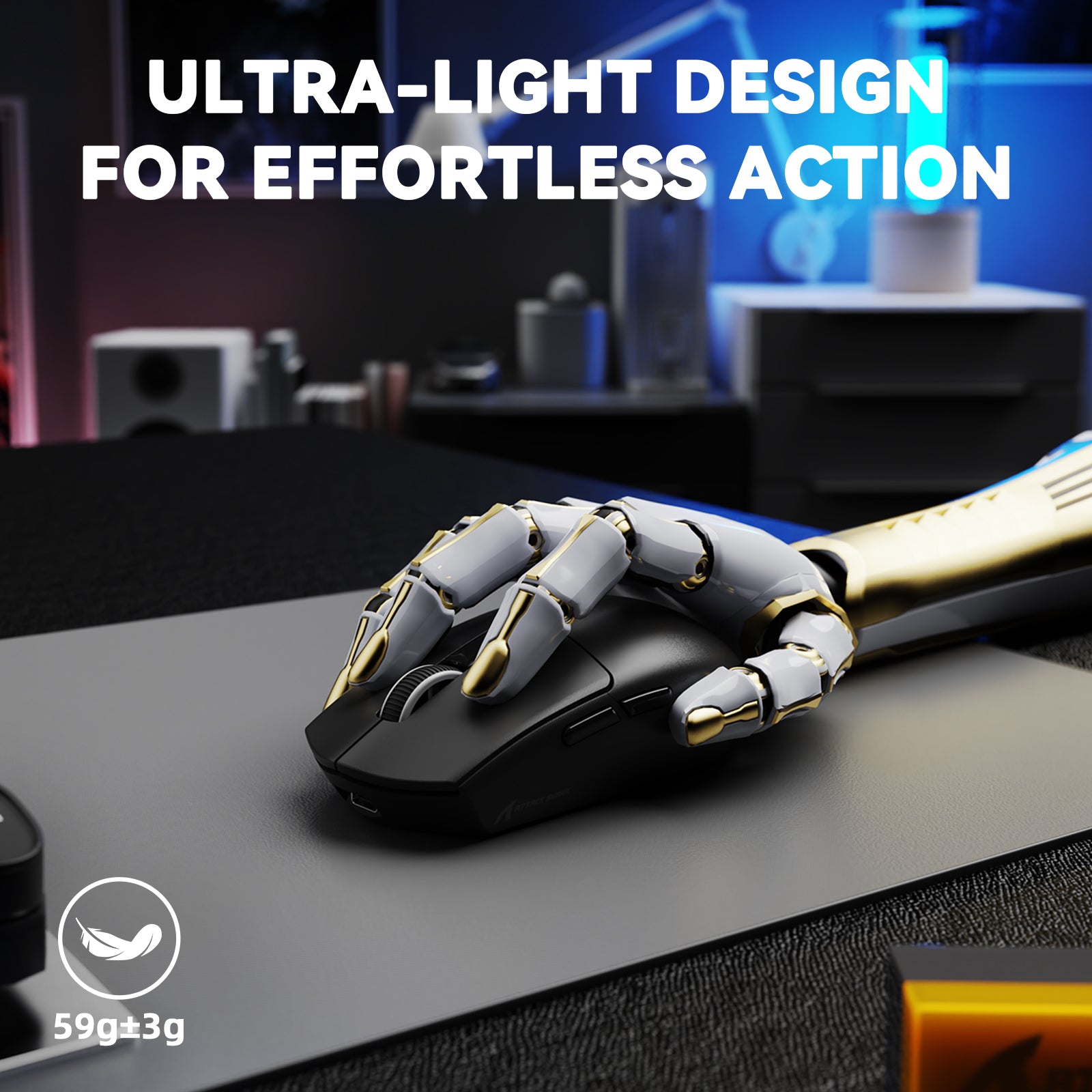 ATTACK SHARK G3PRO Tri-mode Wireless Gaming Mouse with Charge Dock 25000 DPI Ultra Lightweight