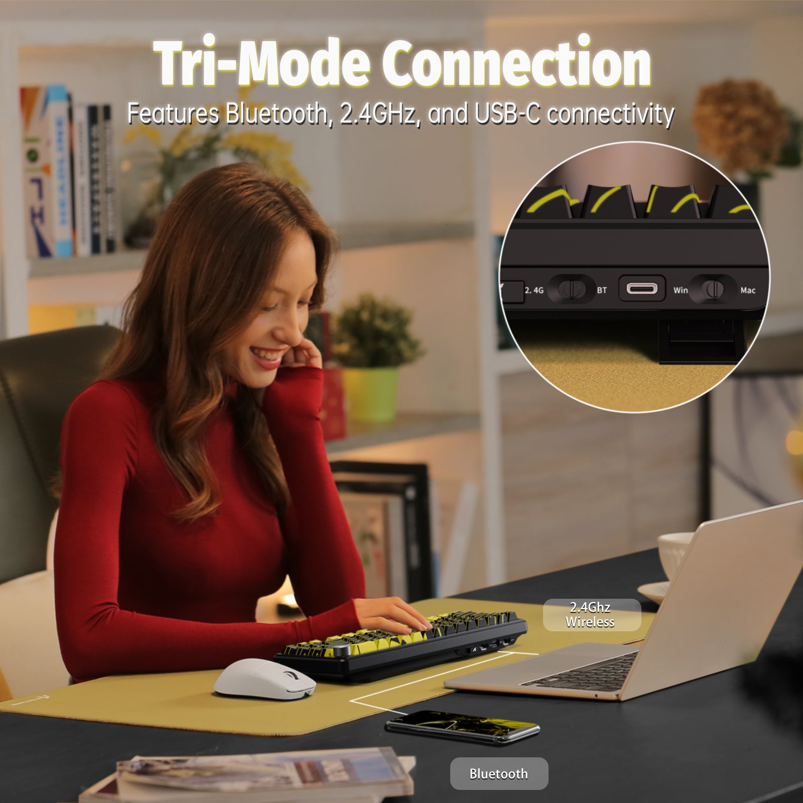 ATTACK SHARK X65PRO HE Kabellose Rapid Trigger-Tastatur mit Magnetschalter