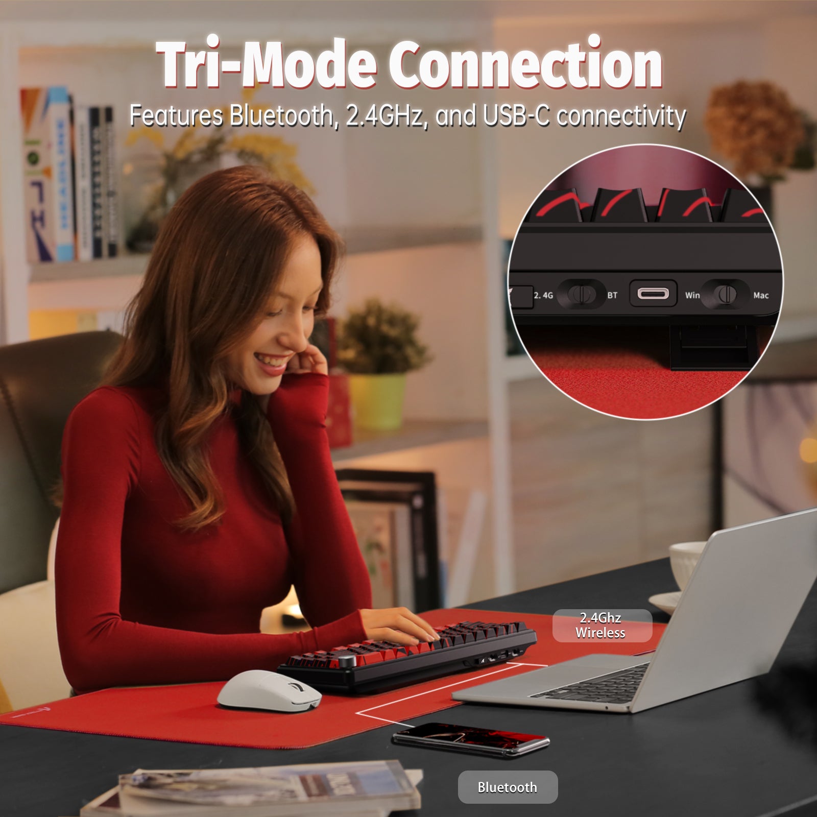 ATTACK SHARK X65PRO HE Kabellose Rapid Trigger-Tastatur mit Magnetschalter