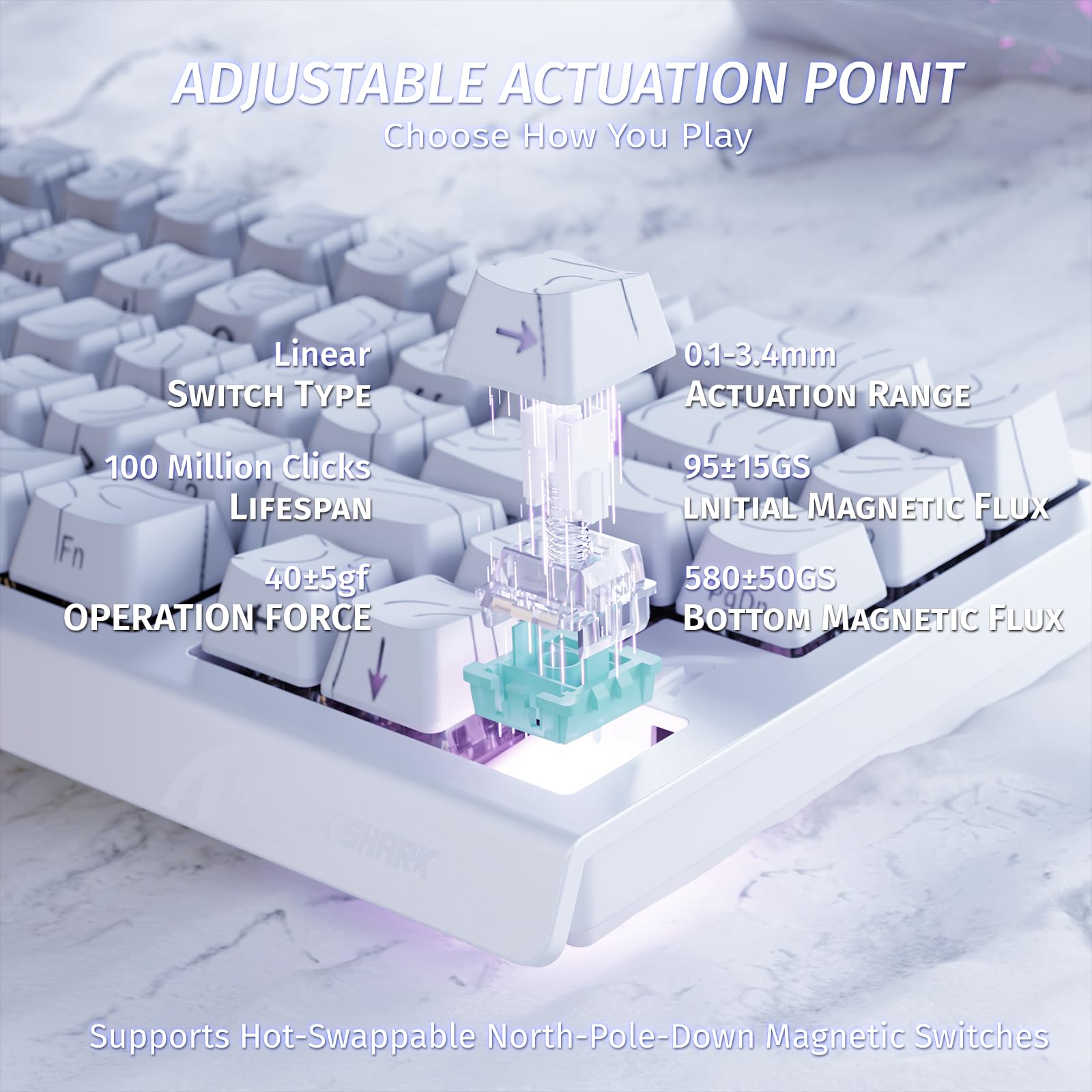 ATTACK SHARK X68HE Magnetic Keyboard with X3 Gaming Mouse Set