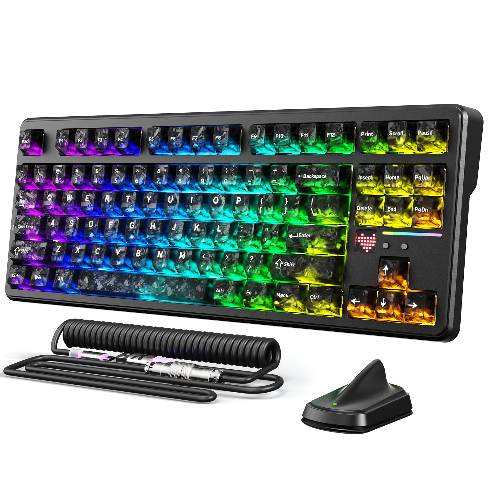 8KHz Wireless Mechanical Keyboard | RGB Coiled Cable - Attack Shark