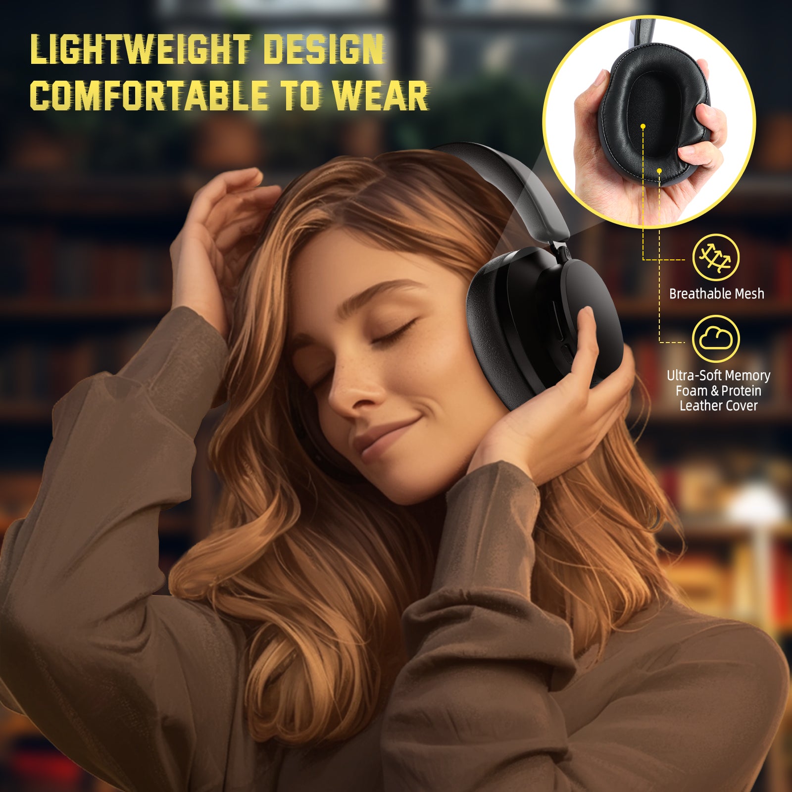 ATTACK SHARK G500 headset, comfortable and lightweight design
