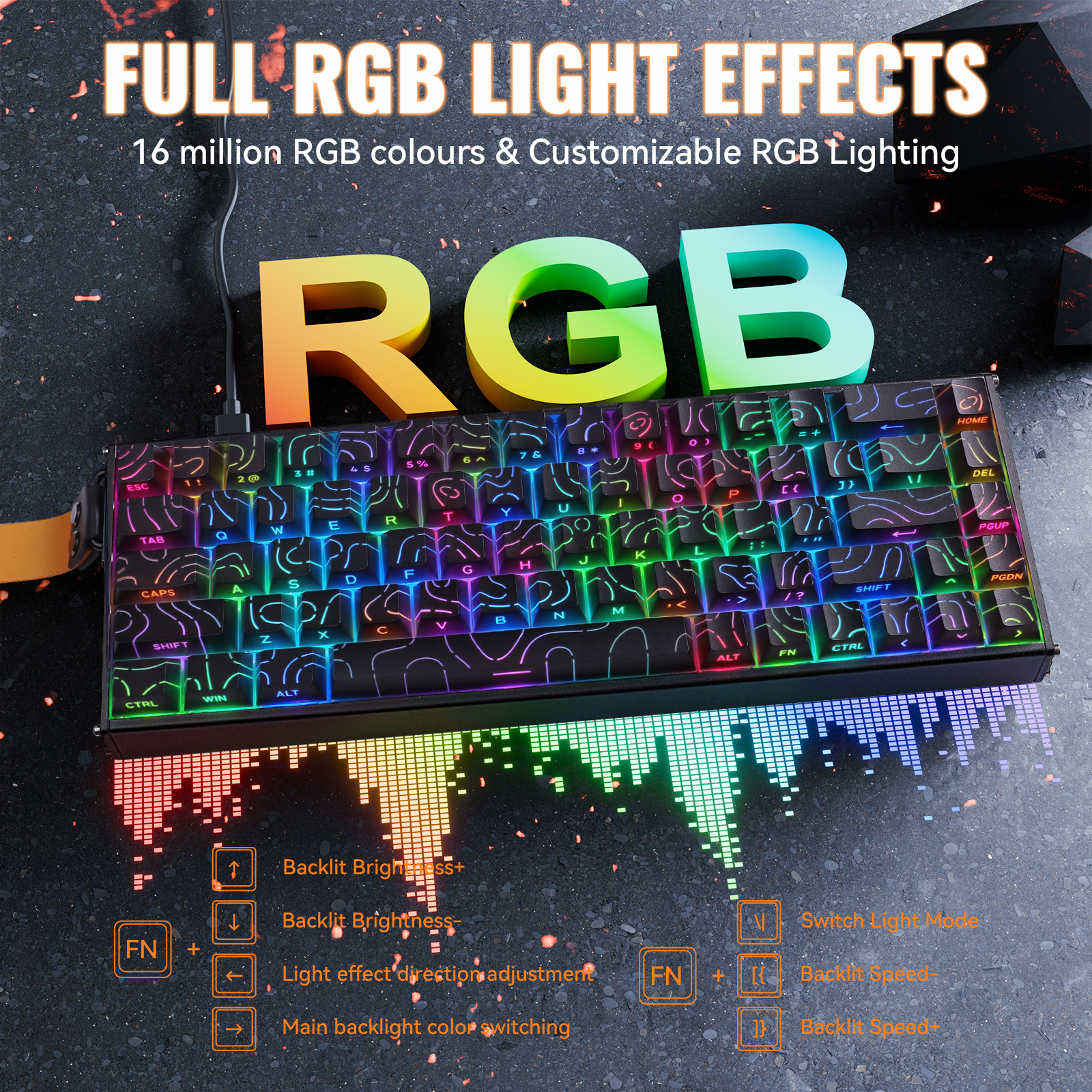 ATTACK SHARK X68MAX HE Teclado de aluminio con gatillo rápido e interruptor magnético