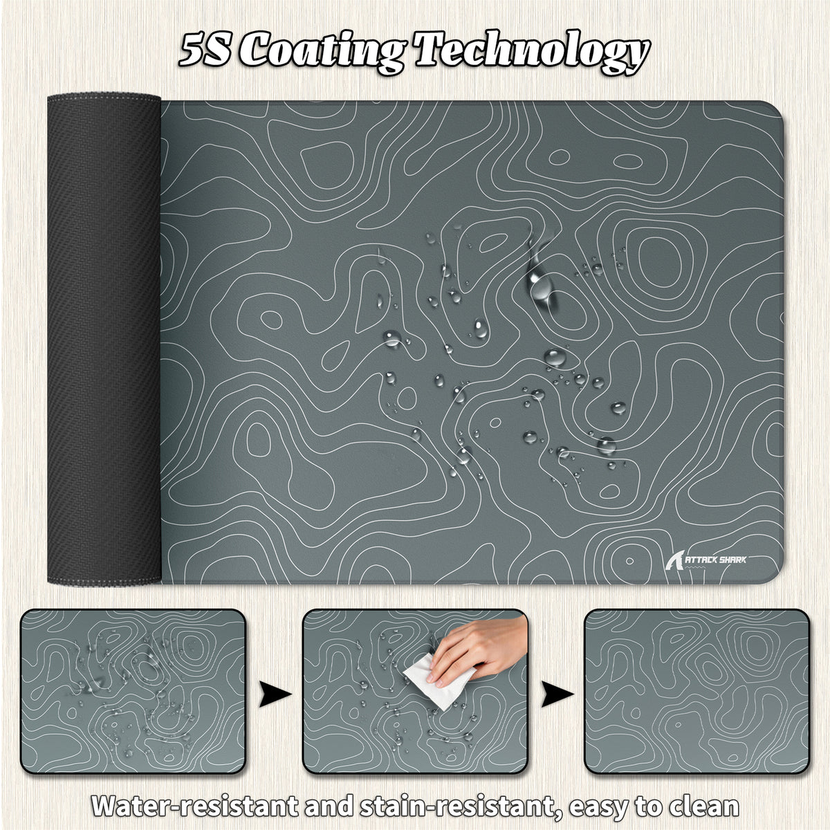Tapis de Souris Gaming eSport ATTACK SHARK CM02PRO (900x400x4 MM)