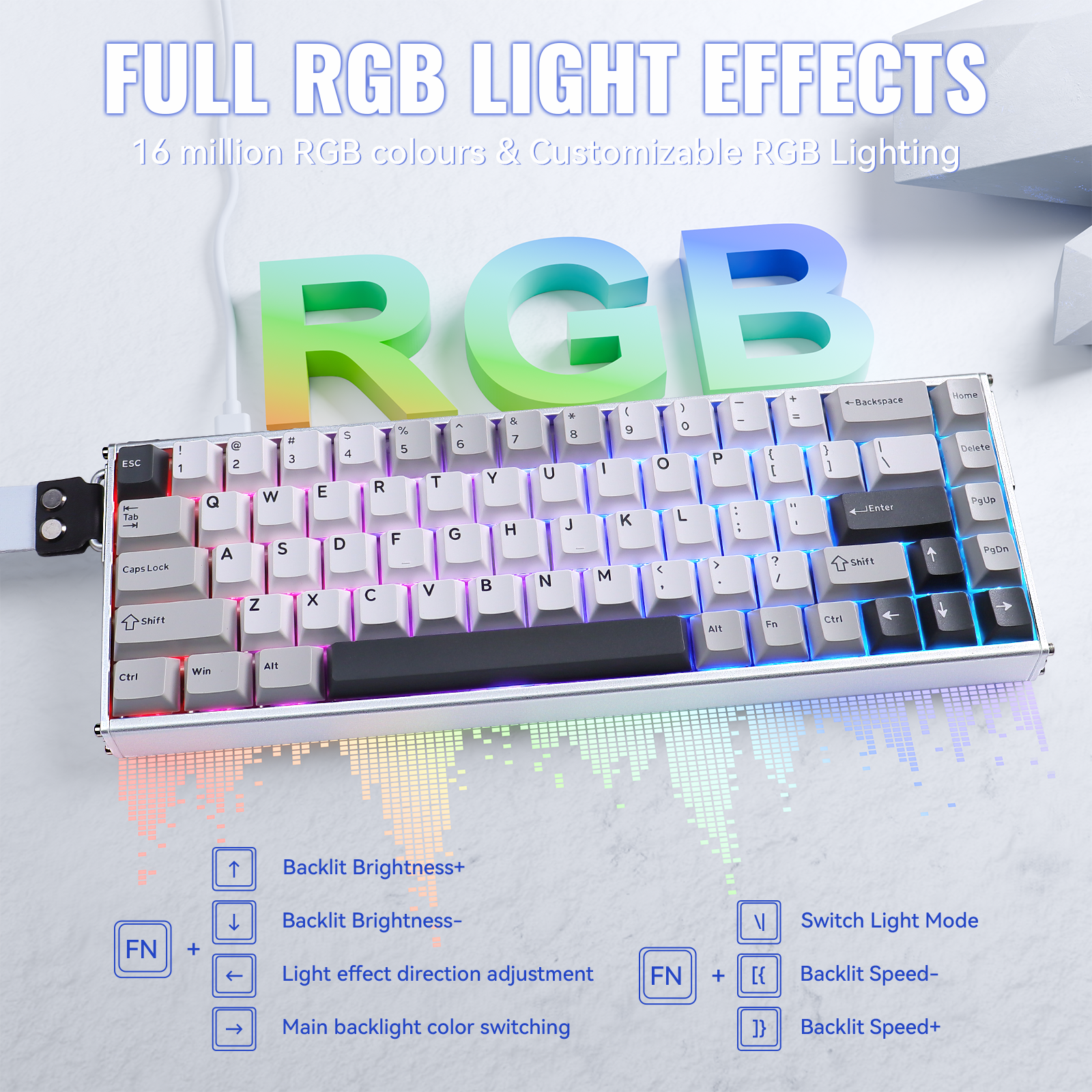 ATTACK SHARK X68MAX HE Rapid Trigger Aluminium-Tastatur mit Magnetschalter