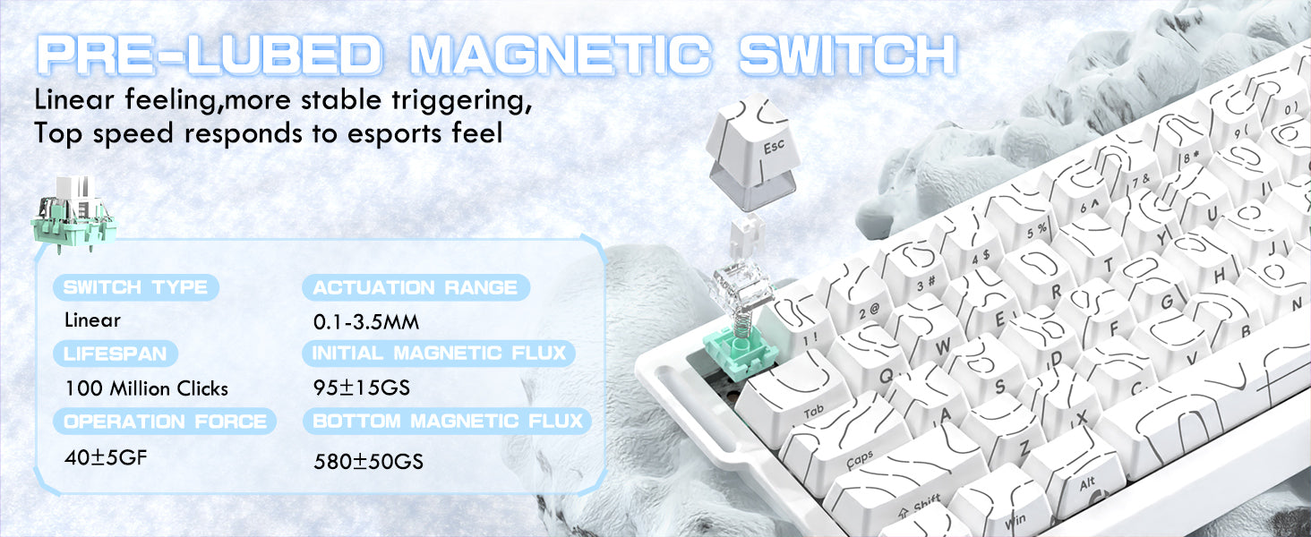 ATTACK SHARK X68HE Magnetische Tastatur mit X3 Gaming-Maus-Set