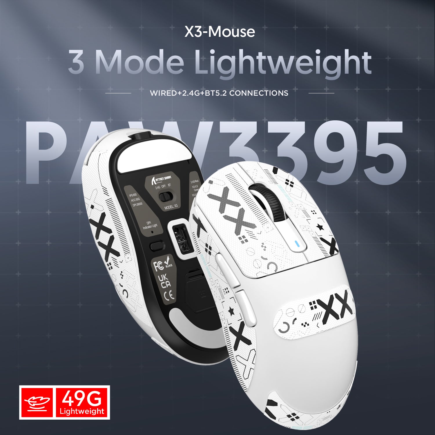 ATTACK SHARK X68HE Magnetic Keyboard with X3 Gaming Mouse Set