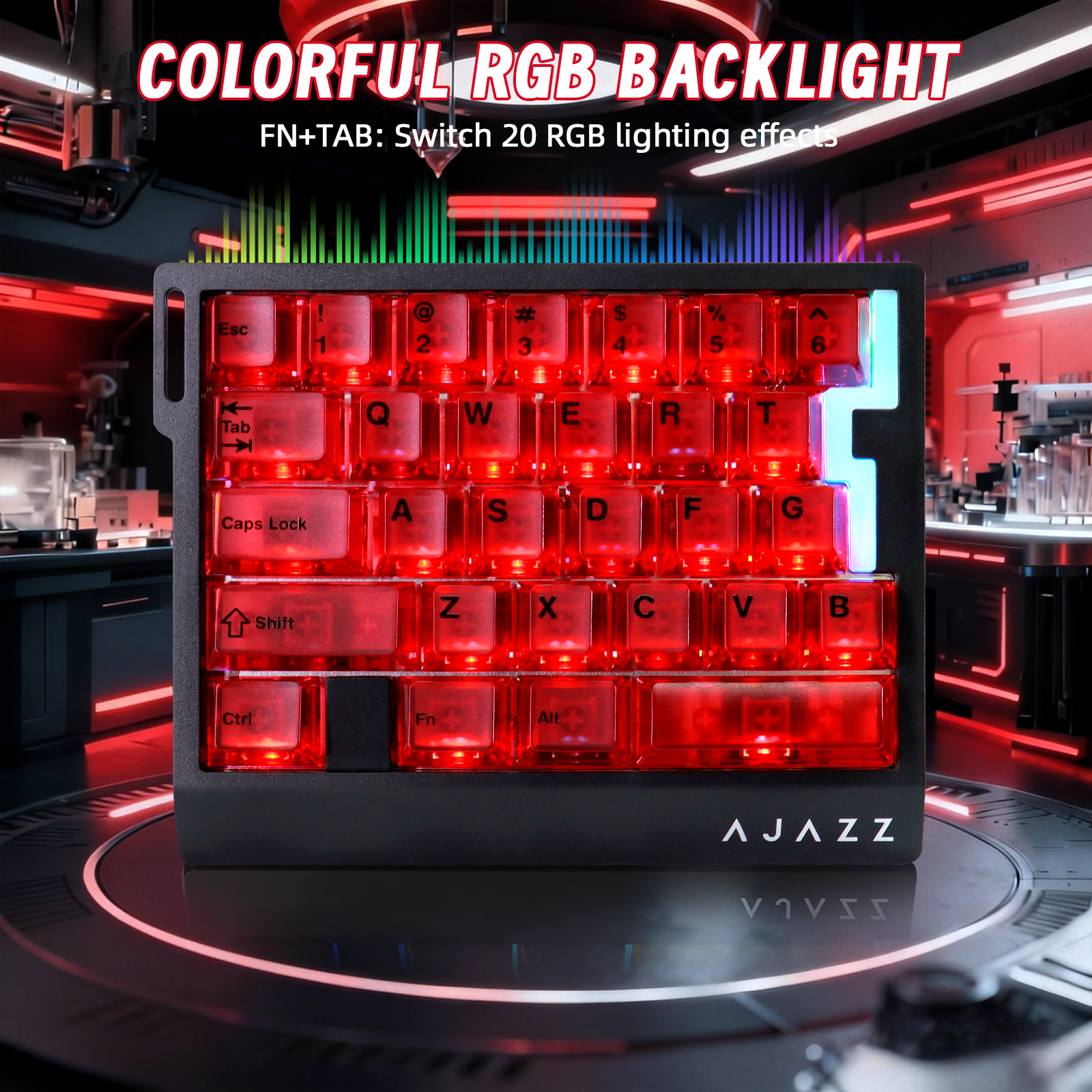 ATTACK SHARK X AJAZZ AK029 Wired One-Handed Gaming Keyboard