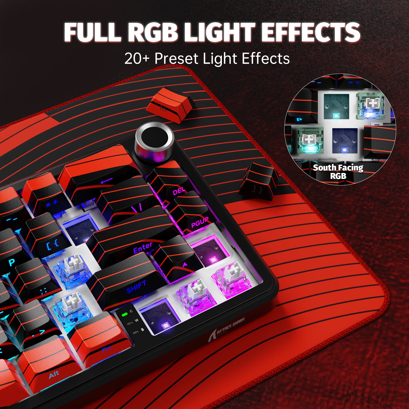 ATTACK SHARK X65PRO HE Kabellose Rapid Trigger-Tastatur mit Magnetschalter