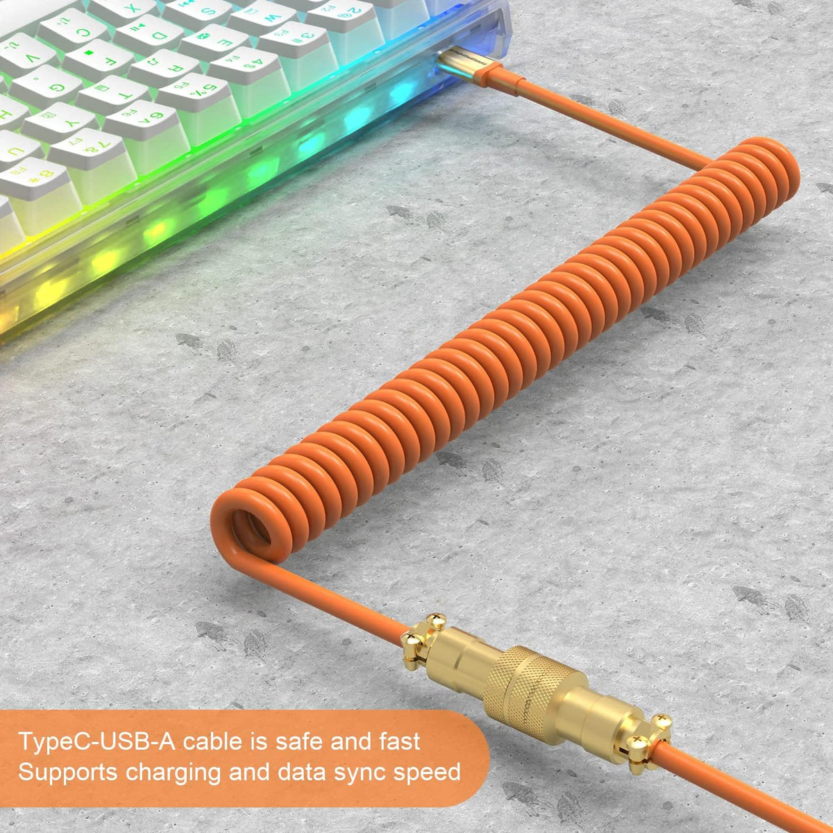 Cable en espiral ATTACK SHARK x MAMBASNAKE C02