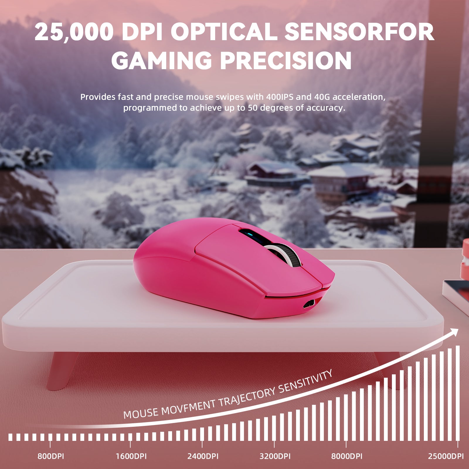 ATTACK SHARK G3PRO Tri-mode Wireless Gaming Mouse with Charge Dock 25000 DPI Ultra Lightweight