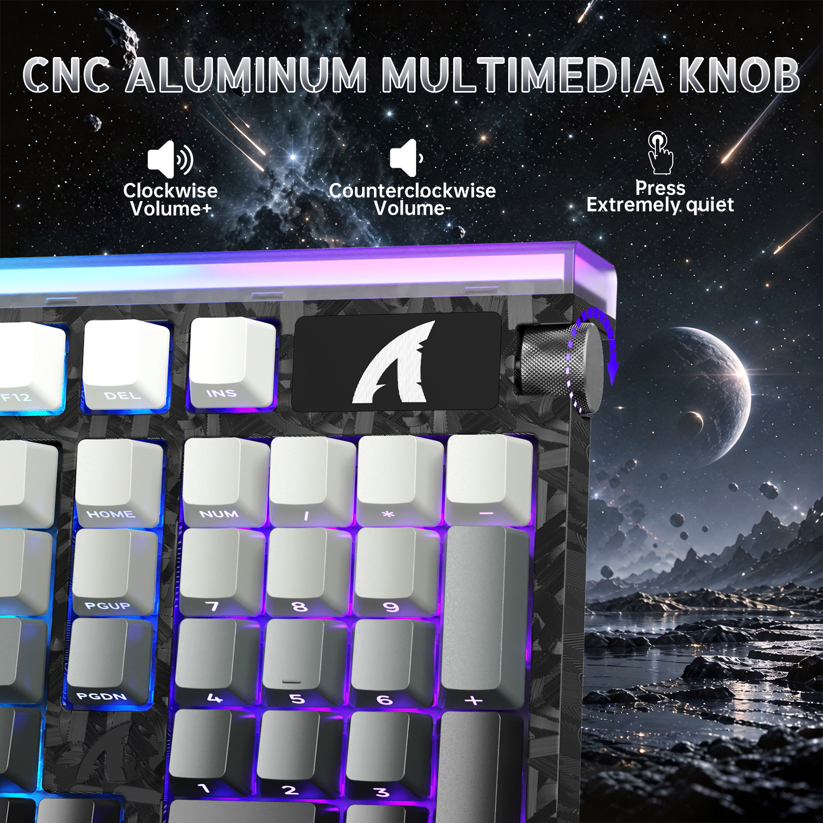 ATTACK SHARK R98 HE カーボンファイバー有線ラピッドトリガー磁気スイッチキーボード C01 Ultra RGB コイルケーブル付き