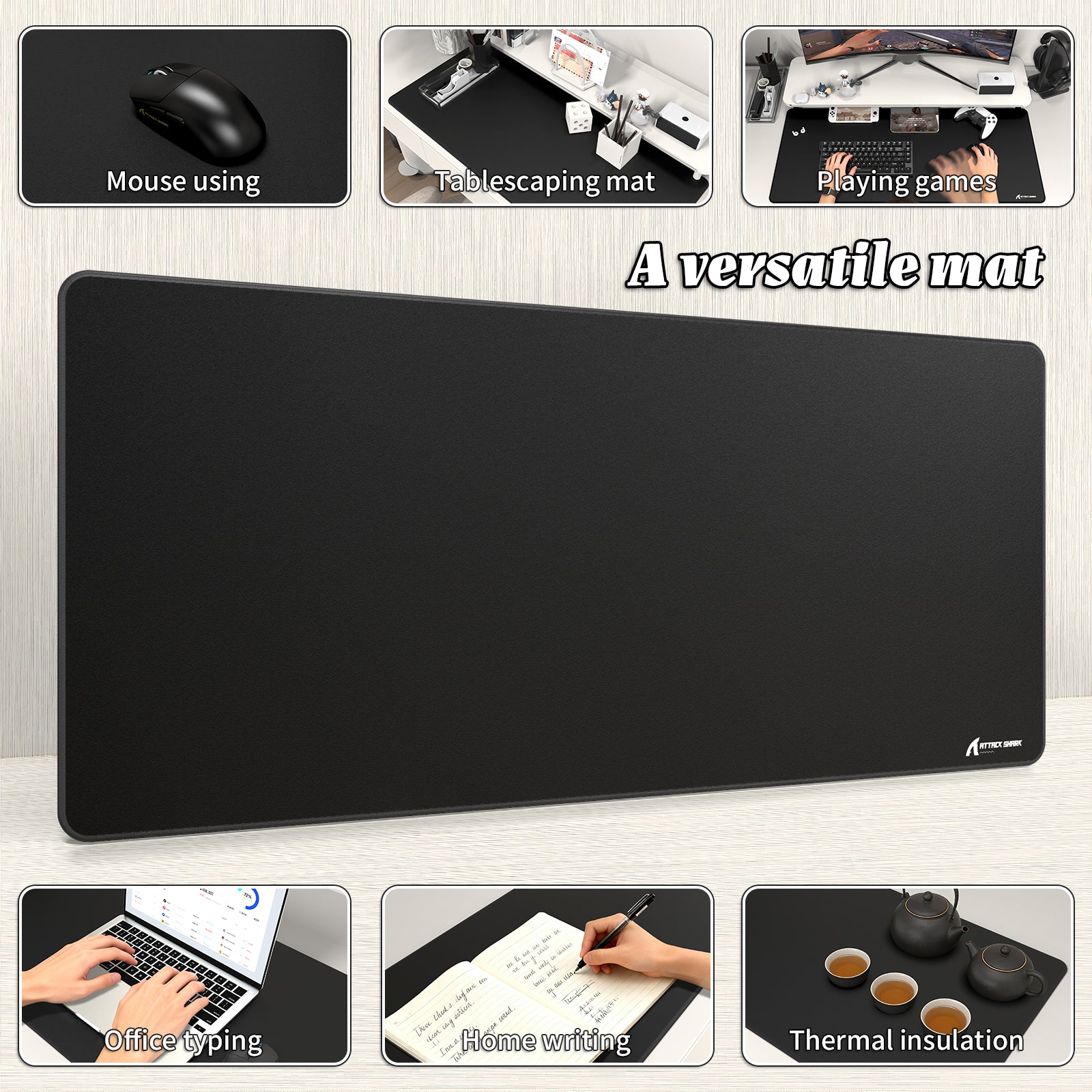 Alfombrilla para ratón de eSport ATTACK SHARK CM02PRO (900x400x4 MM)