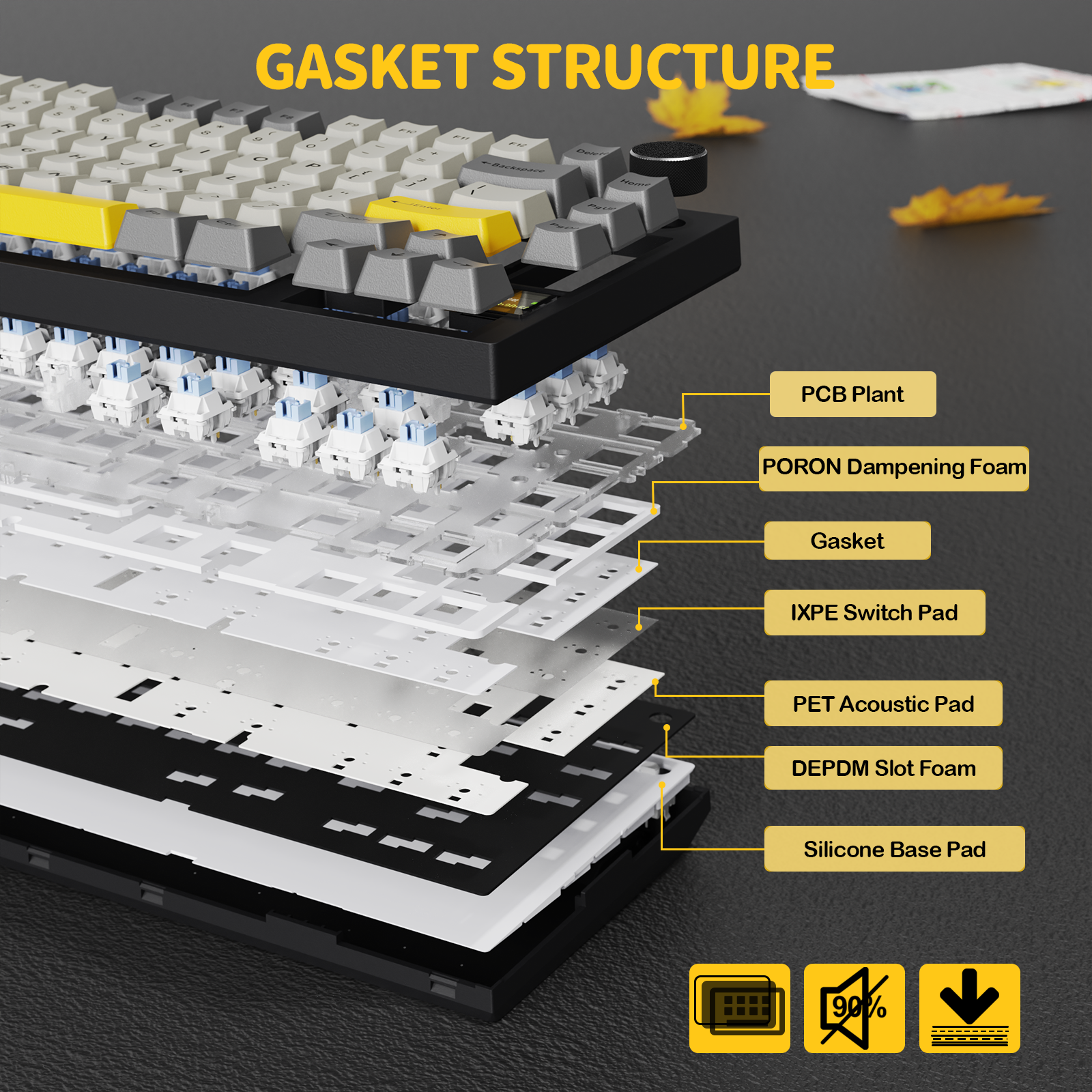 ATTACK SHARK X820Ultra Tri-mode 가스켓 기계식 키보드