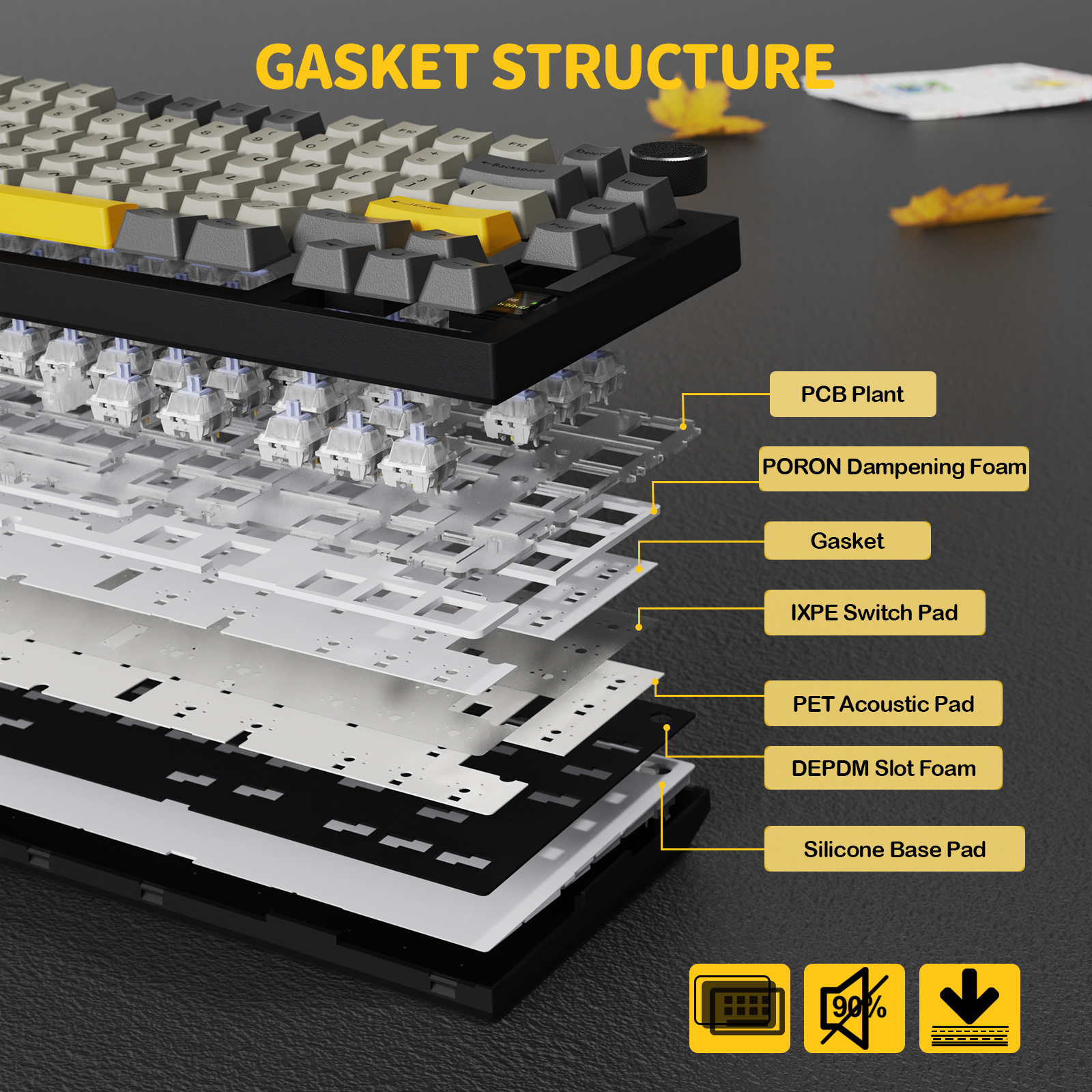 ATTACK SHARK X820Ultra Tri-mode 가스켓 기계식 키보드