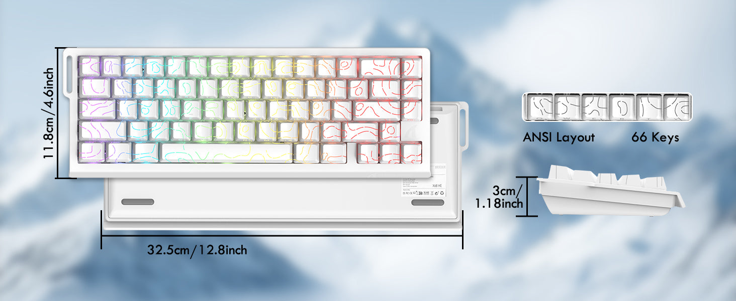 ATTACK SHARK X68HE Magnetische Tastatur mit X3 Gaming-Maus-Set