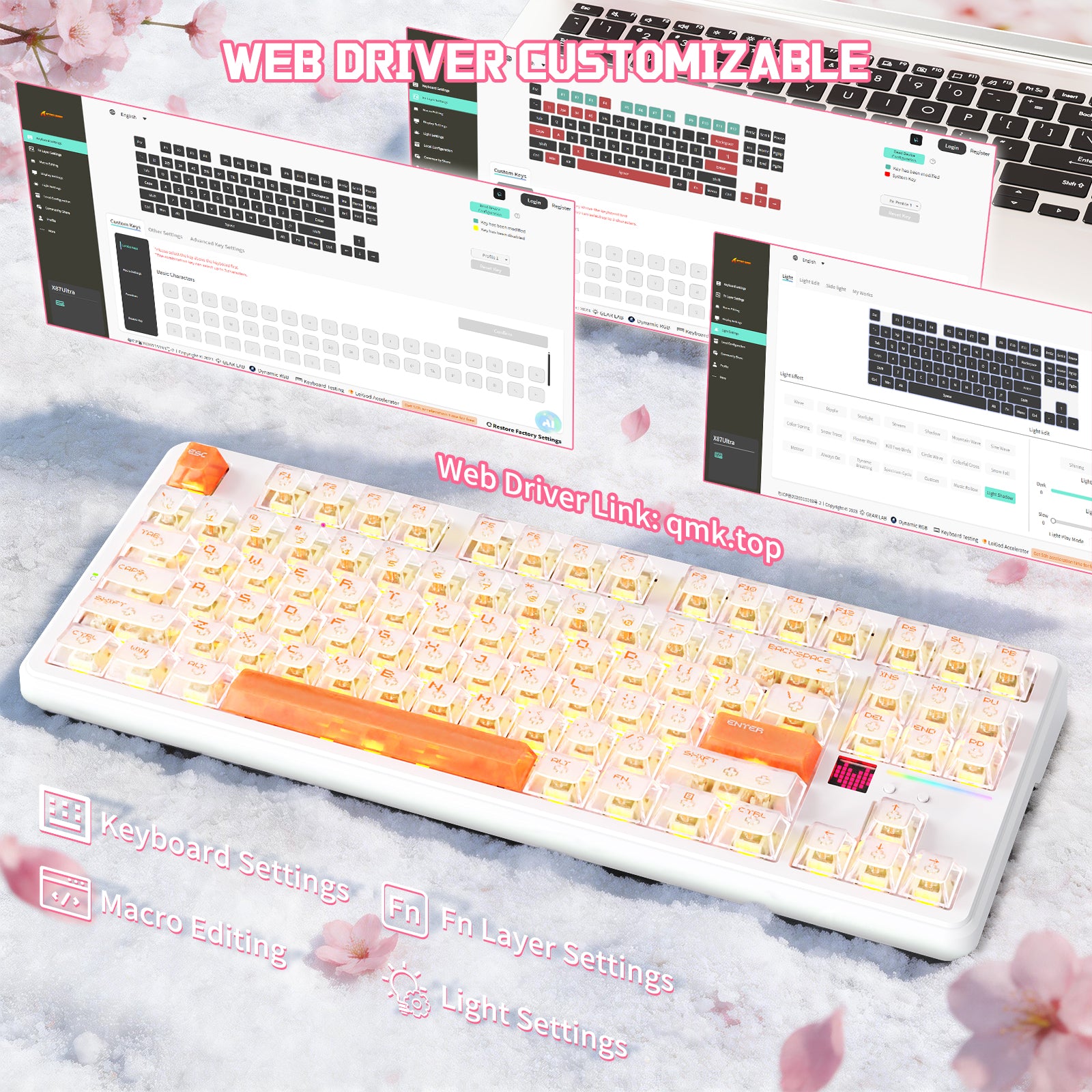 ATTACK SHARK X87 ULTRA ワイヤレス メカニカルキーボード 8K ワイヤレスレシーバー付き