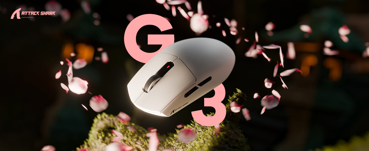 ATTACK SHARK G3 Tri-mode Wireless Gaming Mouse 25000 DPI Ultra Lightweight