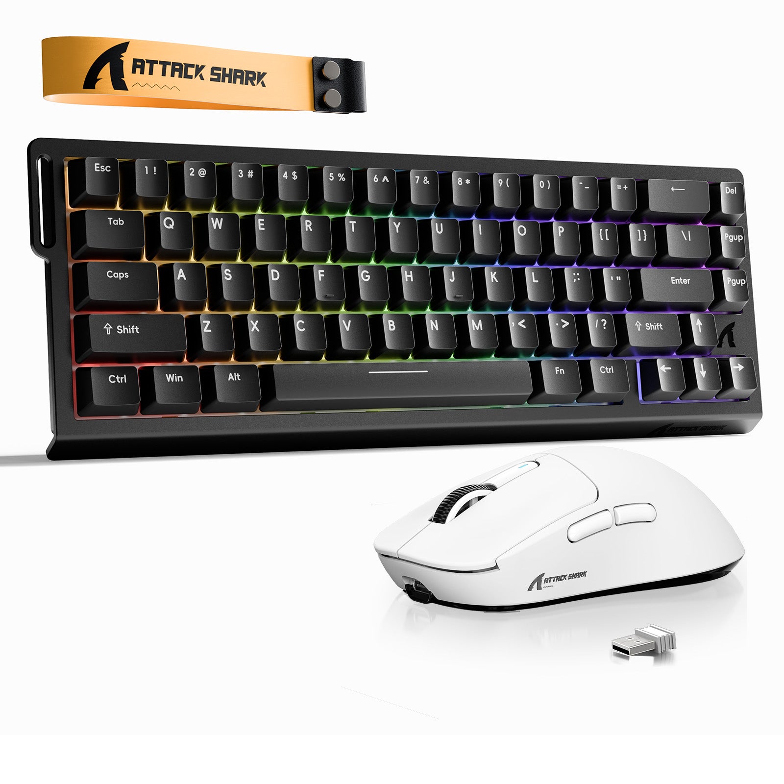 ATTACK SHARK X68HE Klawiatura Rapid Trigger + zestaw z bezprzewodową myszą X3