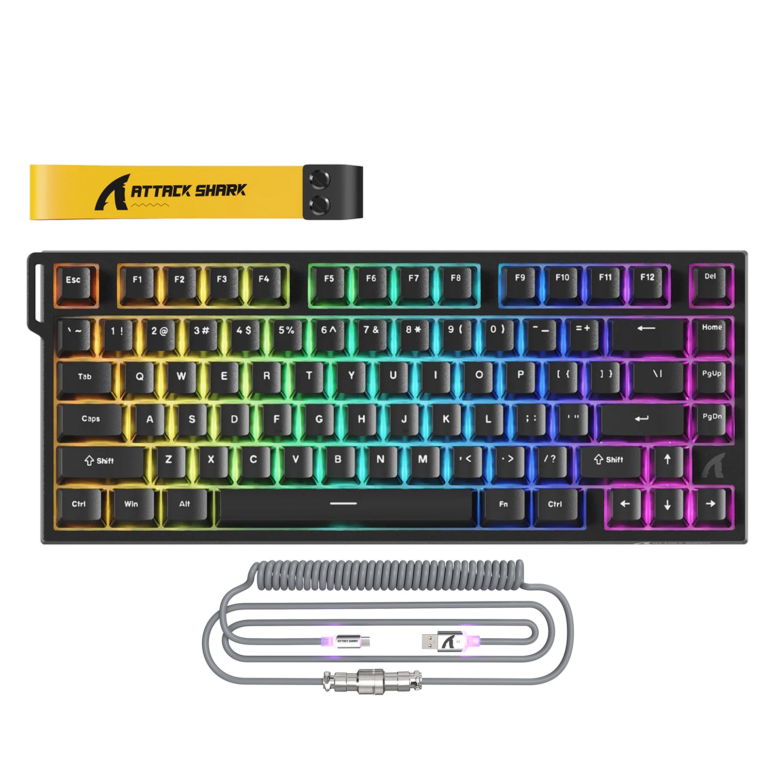 Teclado para juegos con cable ATTACK SHARK R82 HE 75% con cable LED C01ULTRA