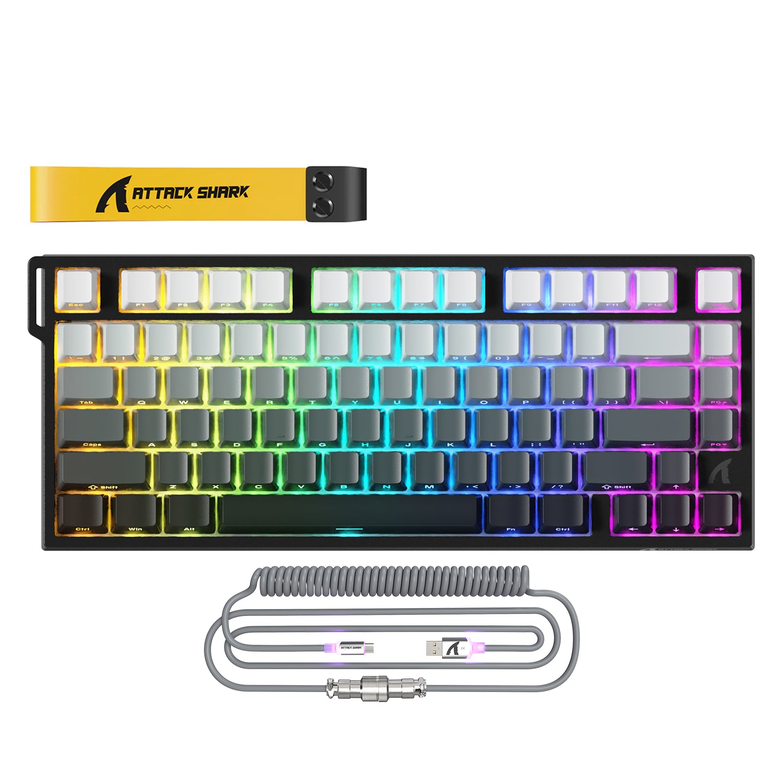 Teclado para juegos con cable ATTACK SHARK R82 HE 75% con cable LED C01ULTRA