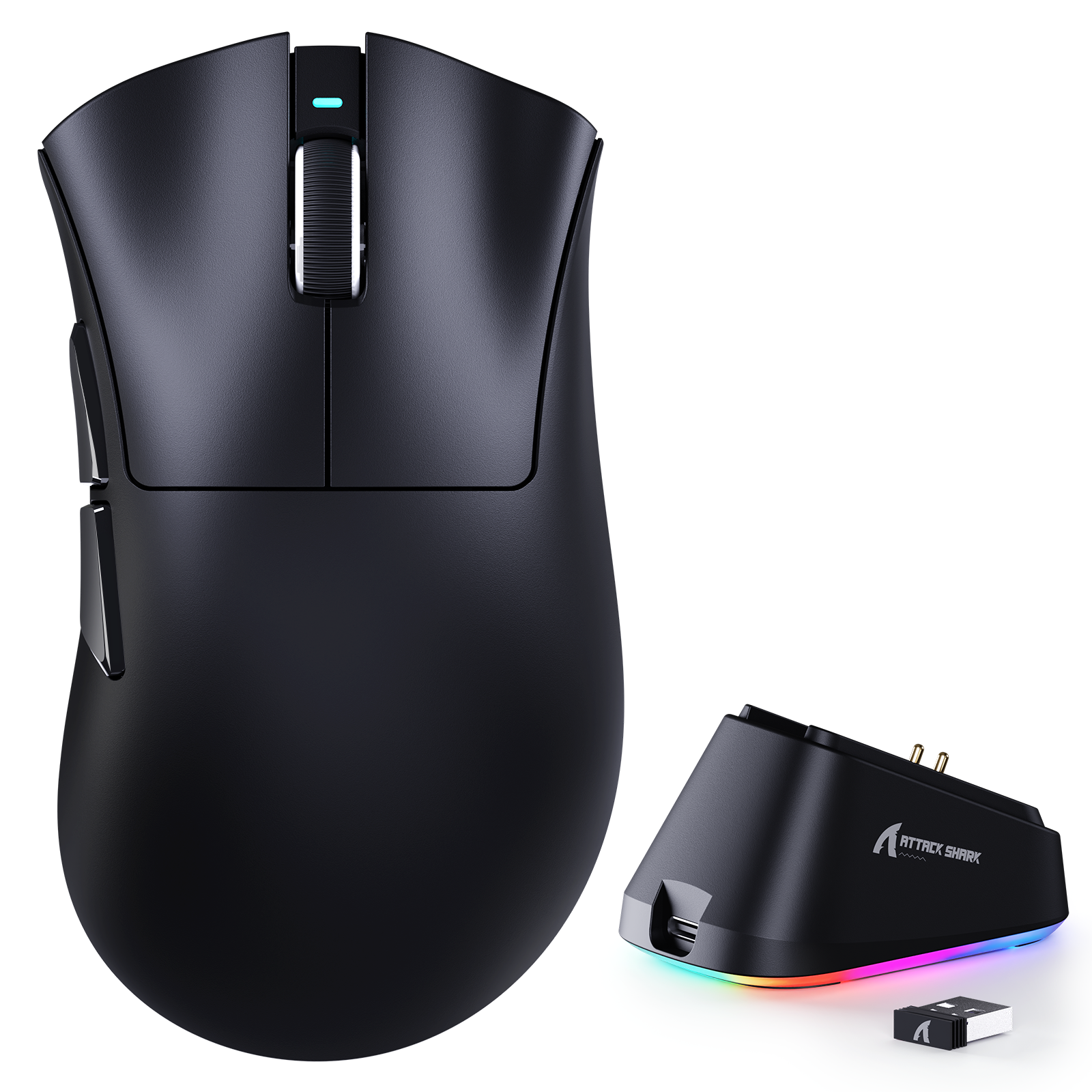 ATTACK SHARK V3PRO Ultra-Lichte Tri-Mode Gaming Muis met Oplaaddock