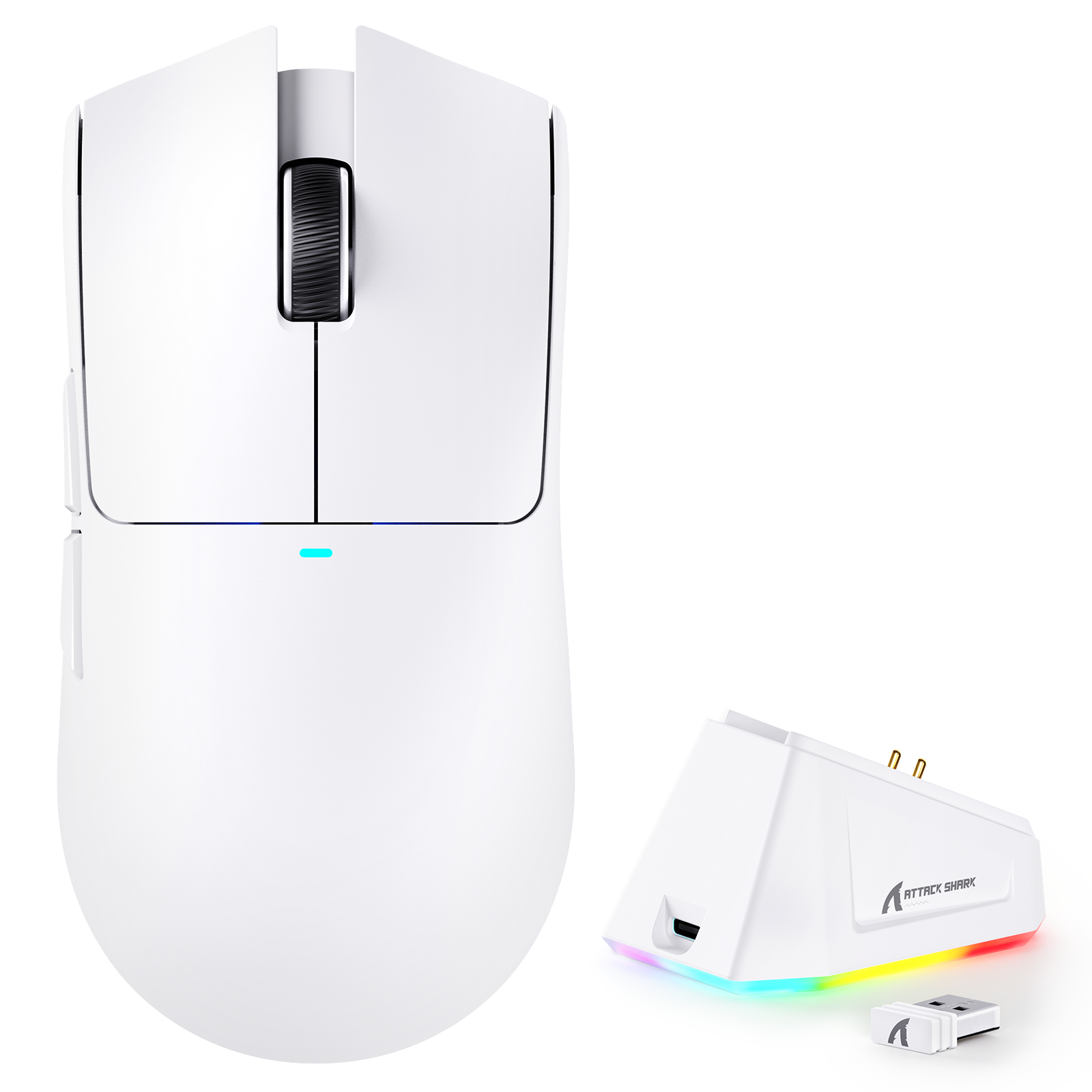 ATTACK SHARK X11 Ratón inalámbrico para juegos con base de carga