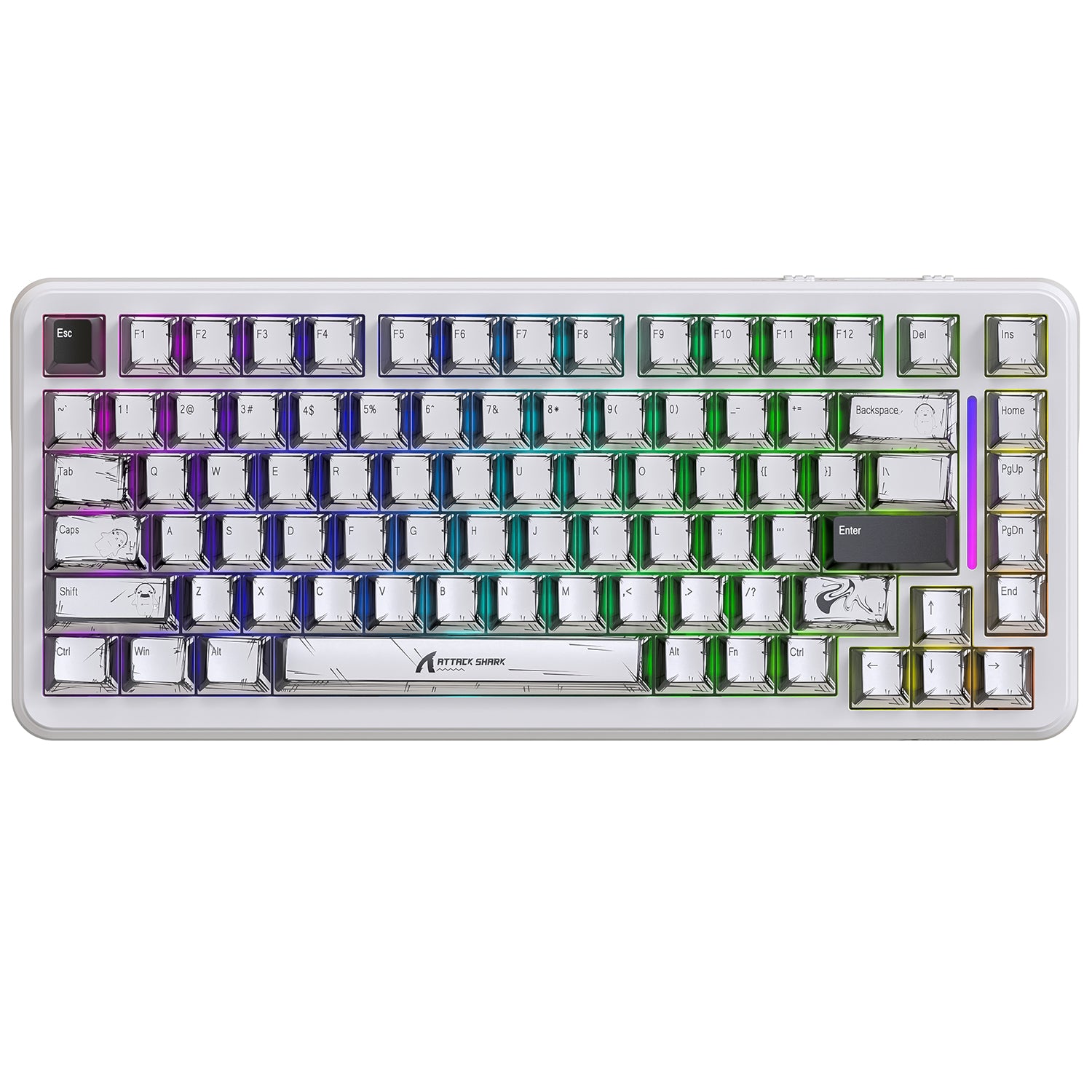 ATTACK SHARK X82PRO HE Wireless Rapid Trigger Gaming Keyboard Magnetic Switch