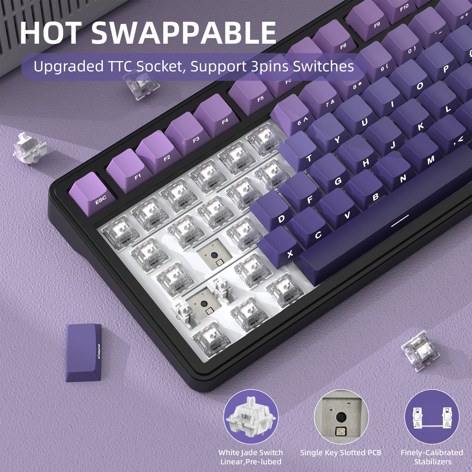 ATTACK SHARK X85 Wireless Mechanical Keyboard