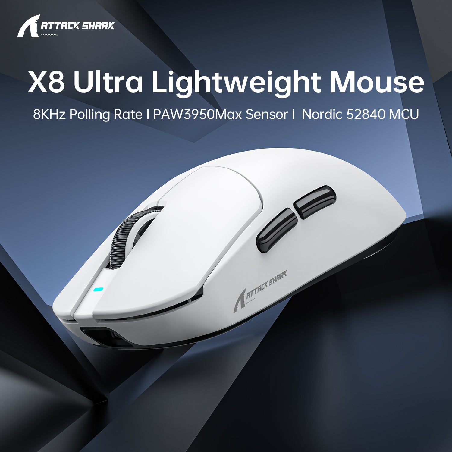 ATTACK SHARK X8 Ultra Tri-mode Wireless Gaming Mouse With C06 Ultra Cable