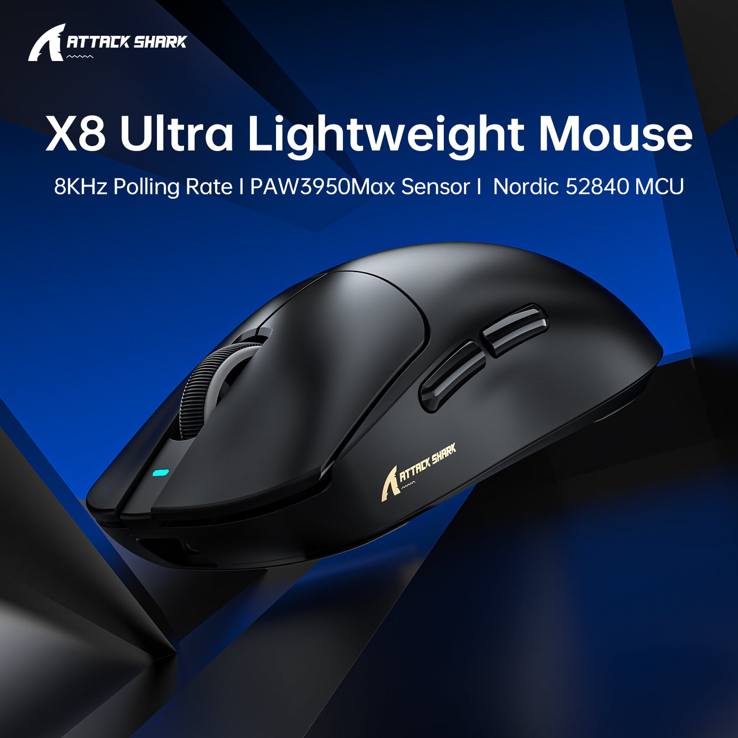 ATTACK SHARK X8 Ultra Tri-mode Wireless Gaming Mouse With C06 Ultra Cable