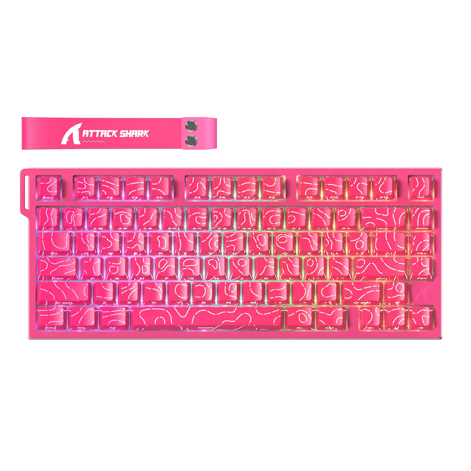 Pink Contours (Pattern Shine Through Keycaps)
