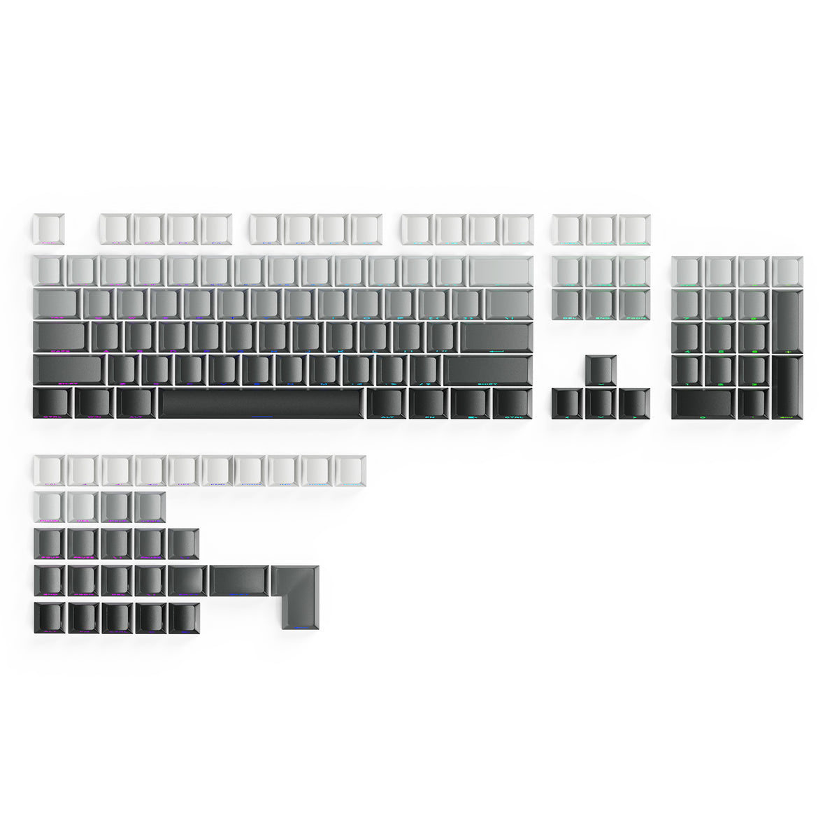 ATTACK SHARK SK06 135 Keys Shine-Through Keycaps, ANSI/ISO