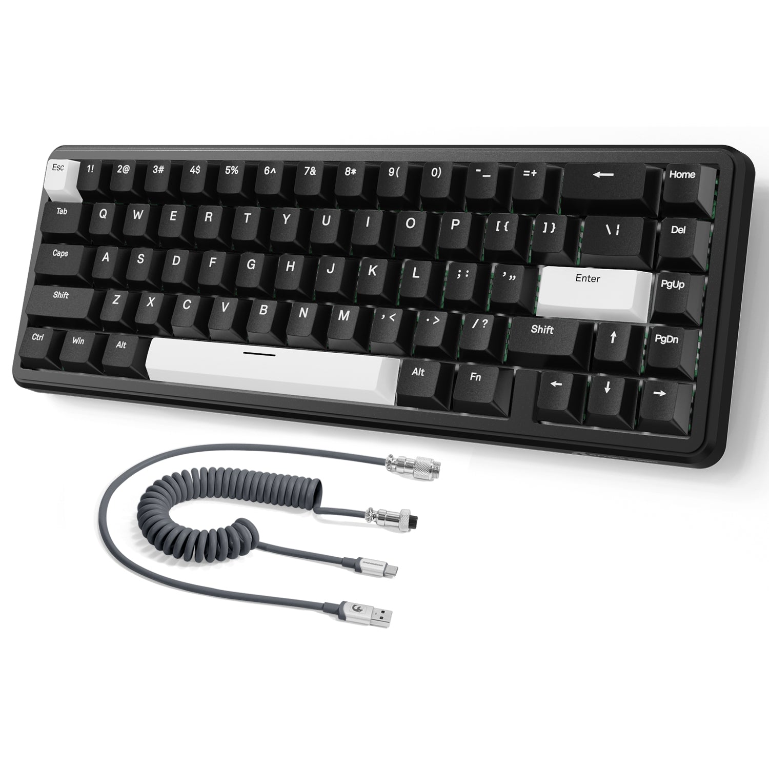 ATTACK SHARK X65 HE Magnetic Switch Rapid Trigger Keyboard With 8Khz Coiled Cable