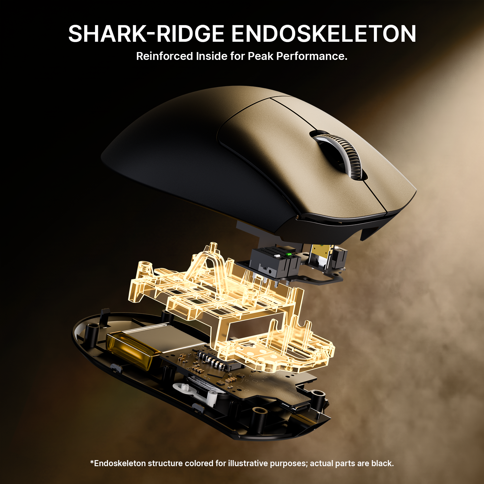 ATTACK SHARK V8 Ultra-Light Ergonomic Wireless Gaming Mouse