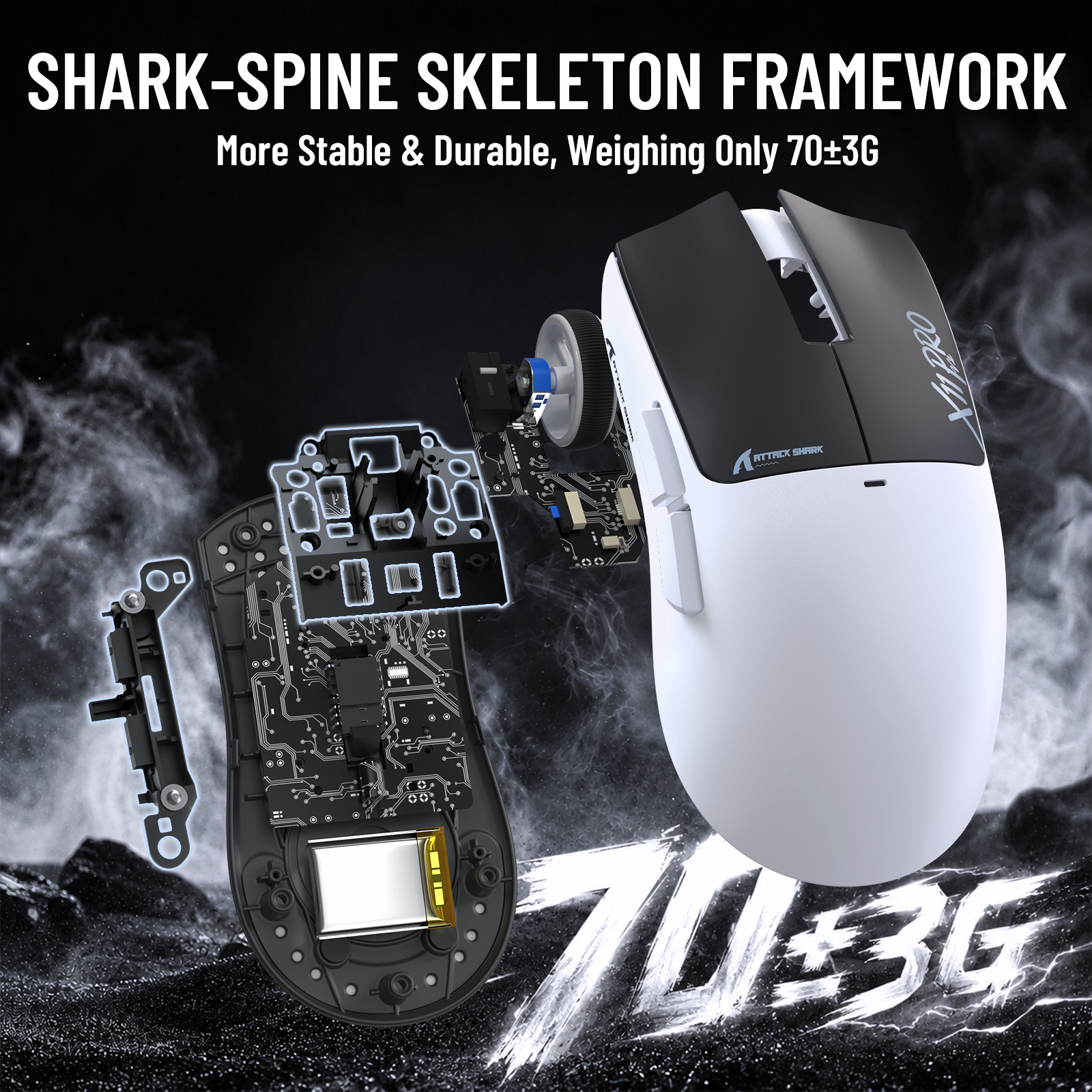 ATTACK SHARK X11 PRO V2 무선 게이밍 마우스 TFT 디스플레이 충전 도크와 C06 코일 케이블 포함