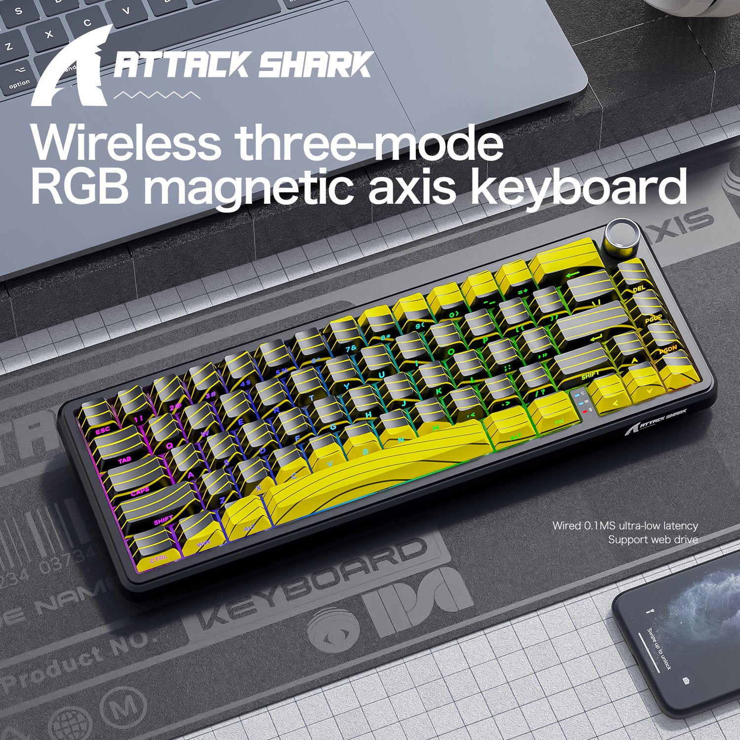 ATTACK SHARK X65PRO HE Rapid Trigger Keyboard