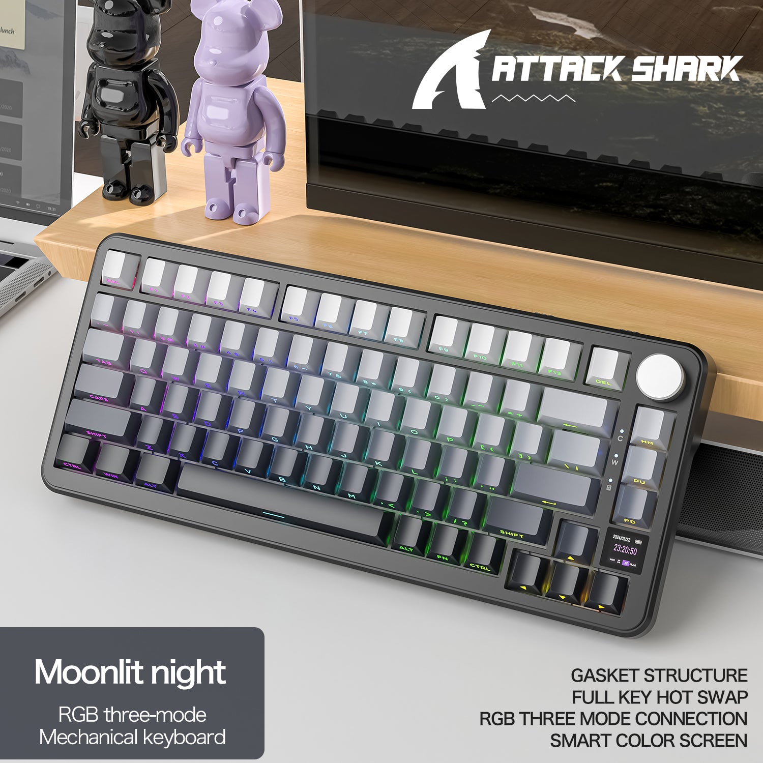 ATTACK SHARK X85PRO Tri-mode Gasket Mechanical Keyboard