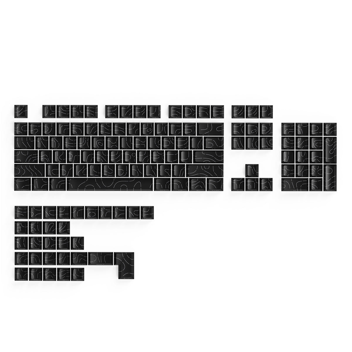 ATTACK SHARK SK06 135 Keys Shine-Through Keycaps, ANSI/ISO