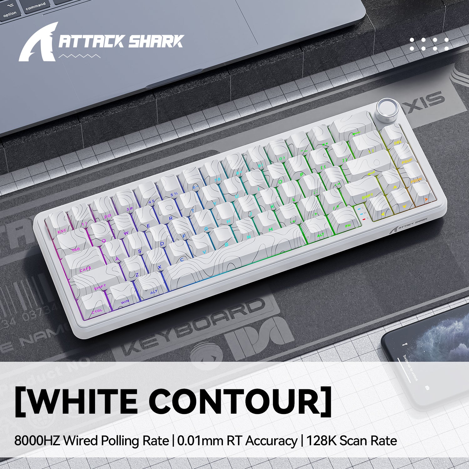 ATTACK SHARK X65PRO HE ワイヤレス ラピッド トリガー キーボード マグネティック スイッチ