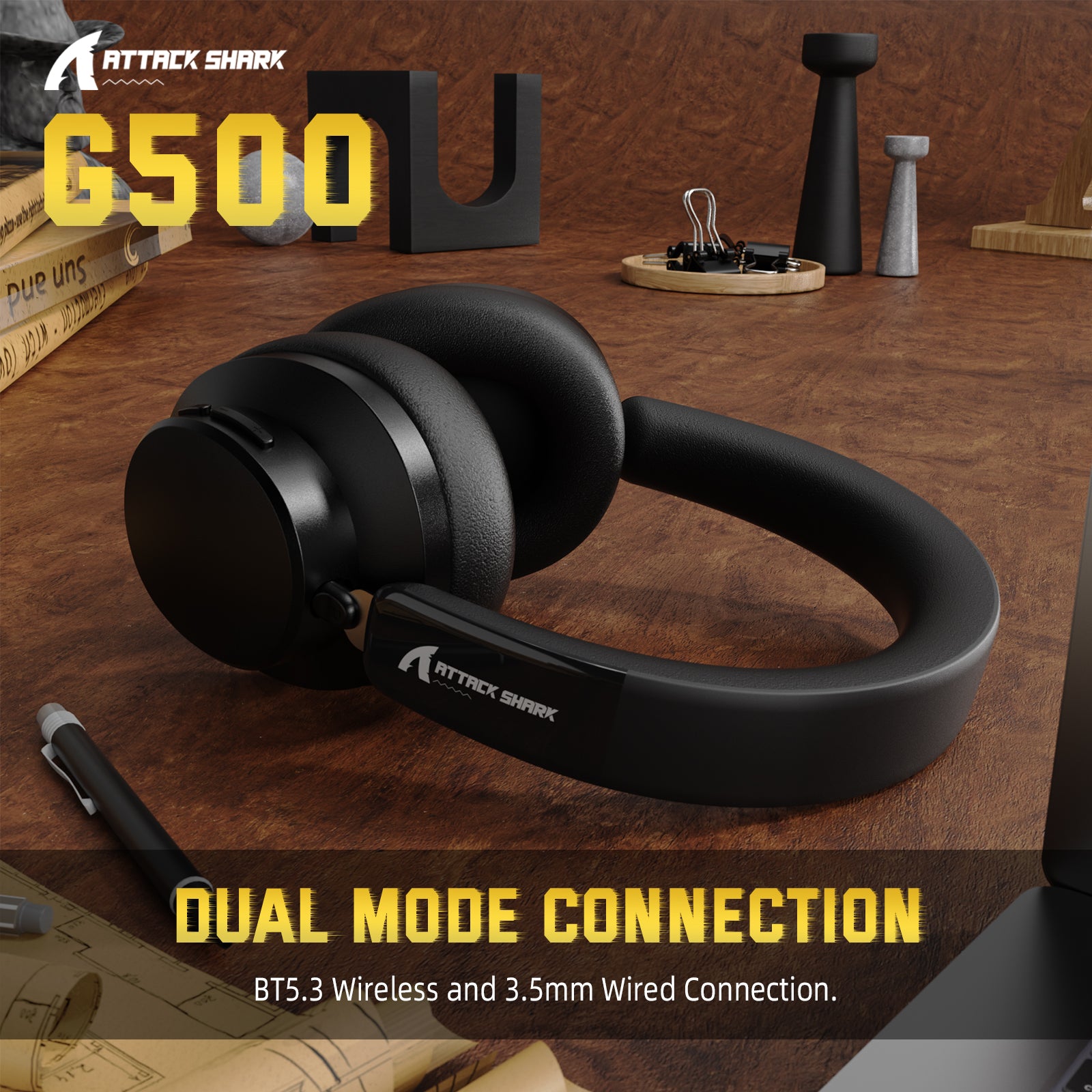 ATTACK SHARK G500 Ultra-Light Dual-Mode Gaming Headset