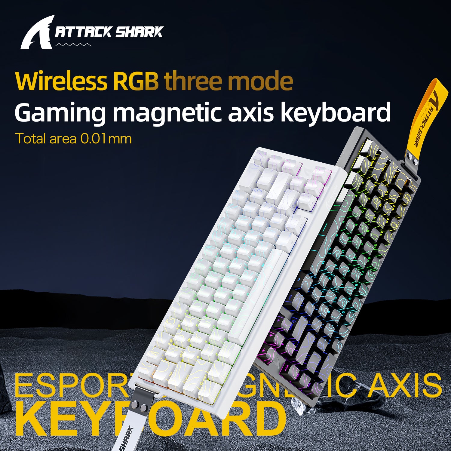 ATTACK SHARK X68PRO HE Wireless Rapid Trigger Keyboard Magnetic Switch