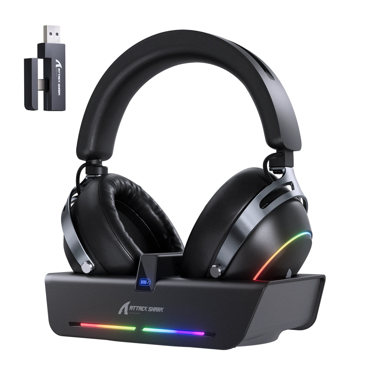 ATTACK SHARK X60 Wireless Gaming Headset with Magnetic Charging Dock