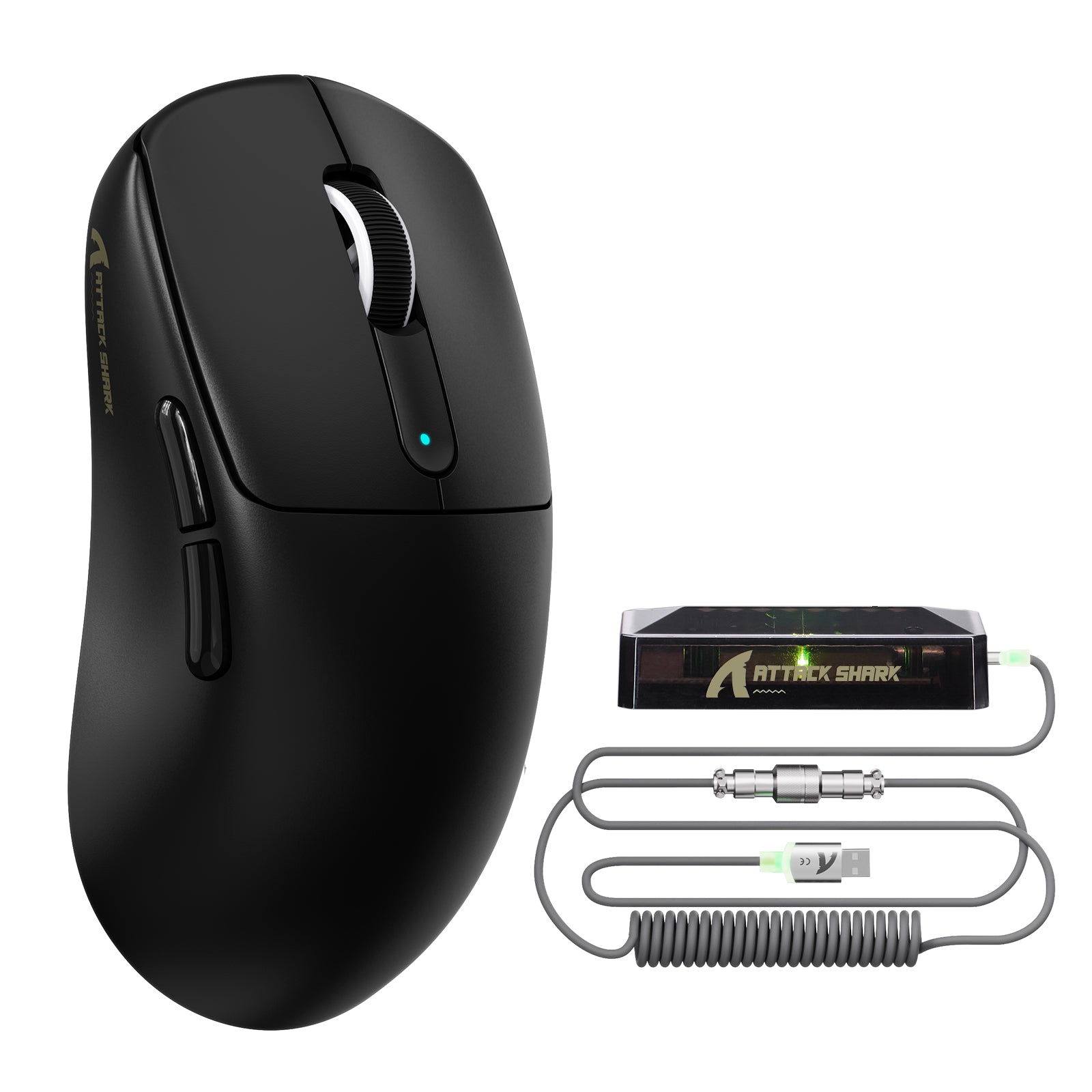 Ratón inalámbrico para juegos ATTACK SHARK V5 de 8 KHz PAW3950MAX con cable C06 Ultra