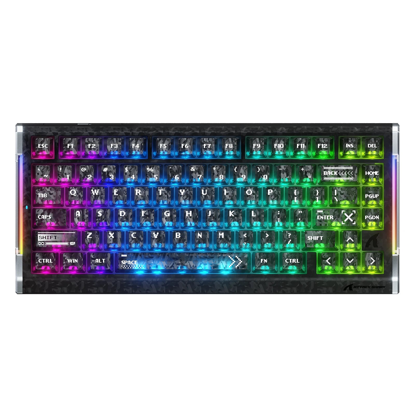 ATTACK SHARK R86 HE Carbonfaser-Tastatur mit Magnetschaltern und Rapid-Trigger-Technologie