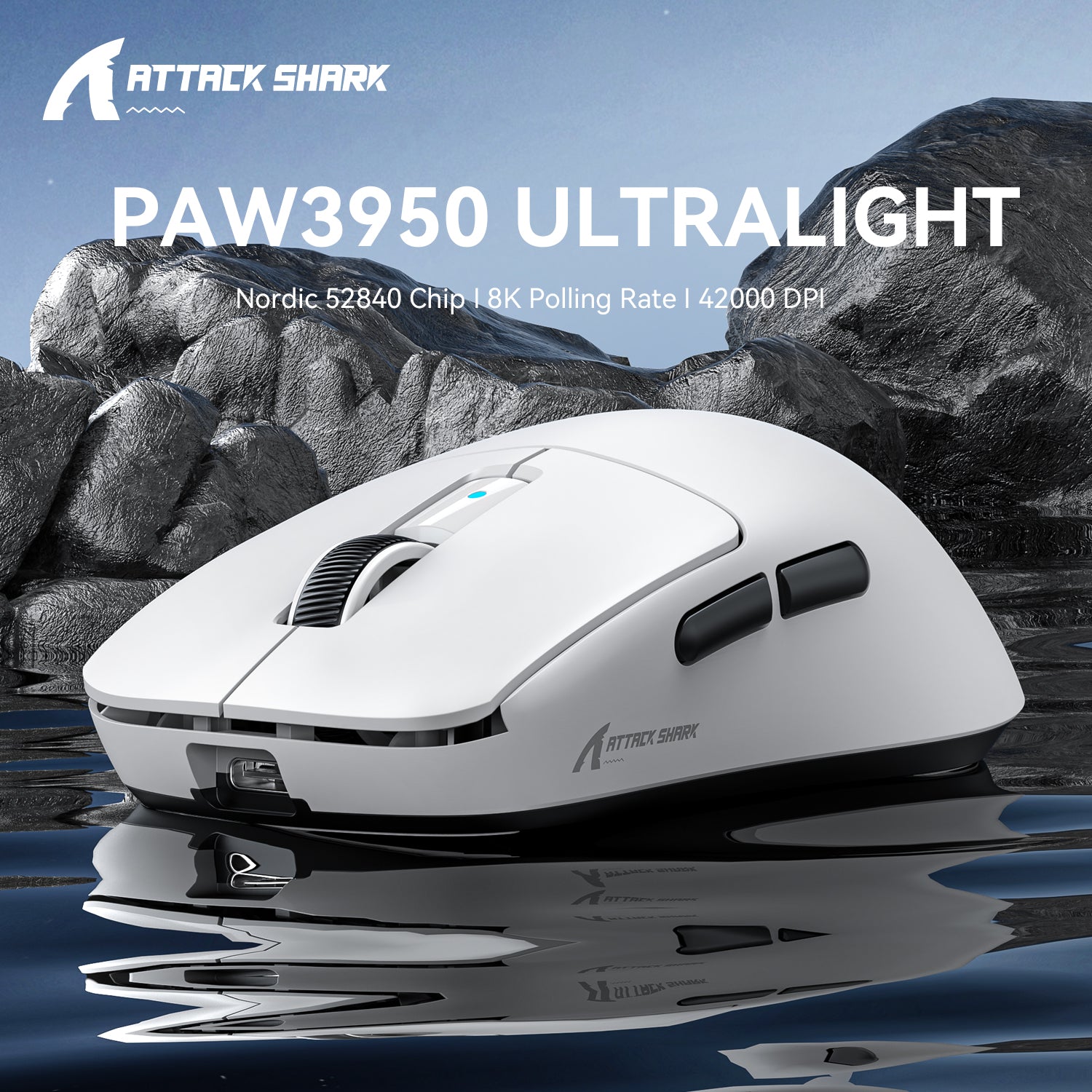 ATTACK SHARK R6 Ultralight 39g Wireless 8K PAW3950MAX Gaming Mouse (Pre Sale)