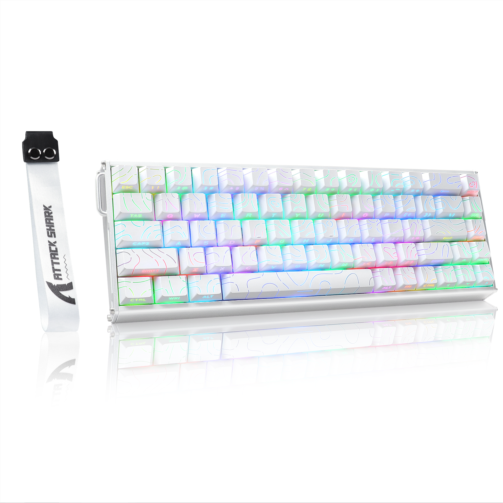 Clavier ATTACK SHARK X68MAX HE à déclenchement rapide en aluminium avec interrupteur magnétique