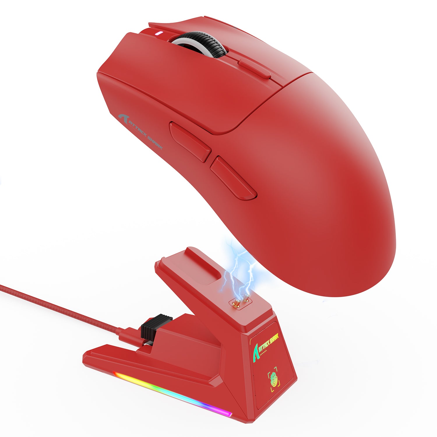 ATTACK SHARK X1 Tri-mode Gaming Mouse with Touchpad RGB Charging Dock PAW3395PRO Sensor